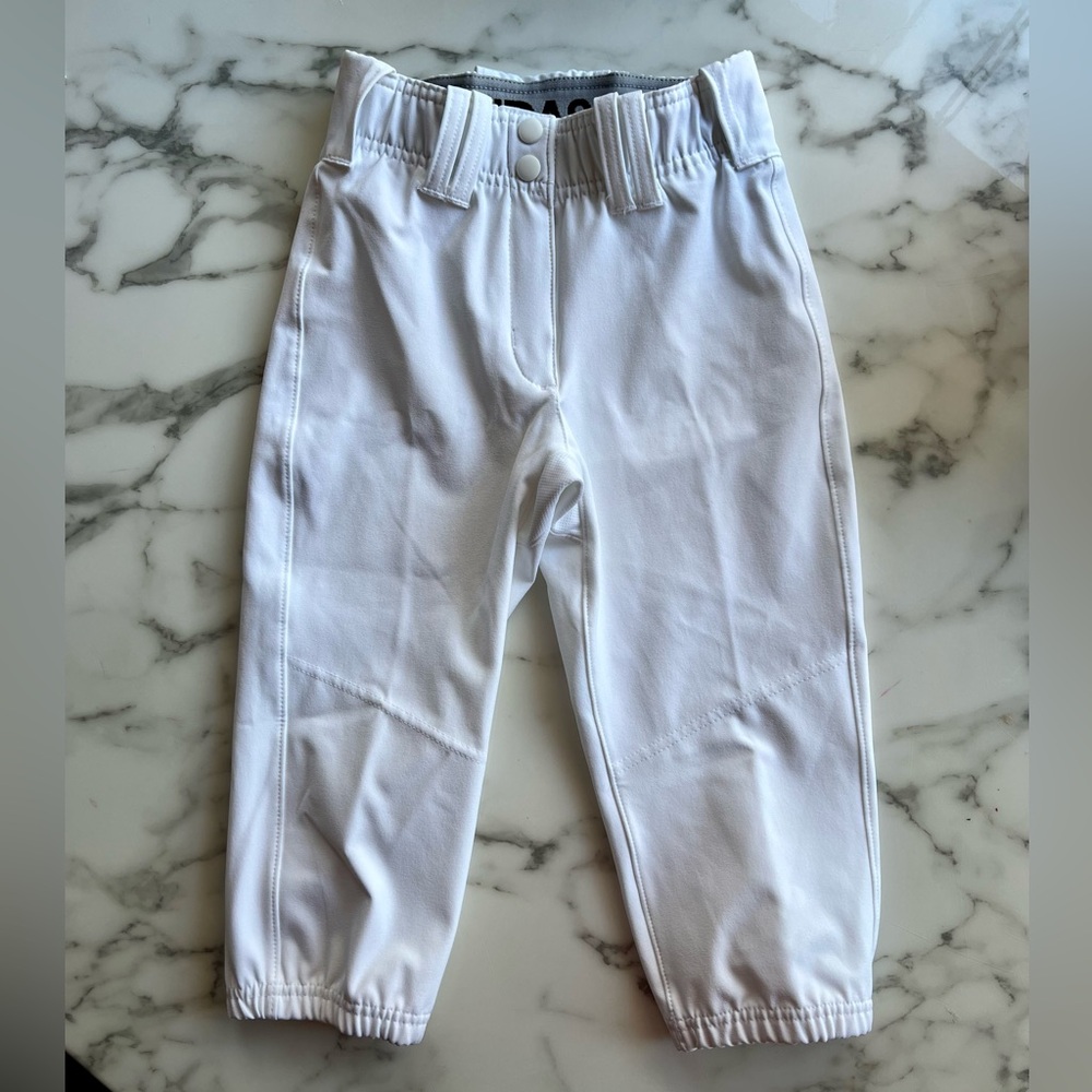 Adidas Girls Softball Diamond Queen Elite White Small 9-10 Year Pants Like New